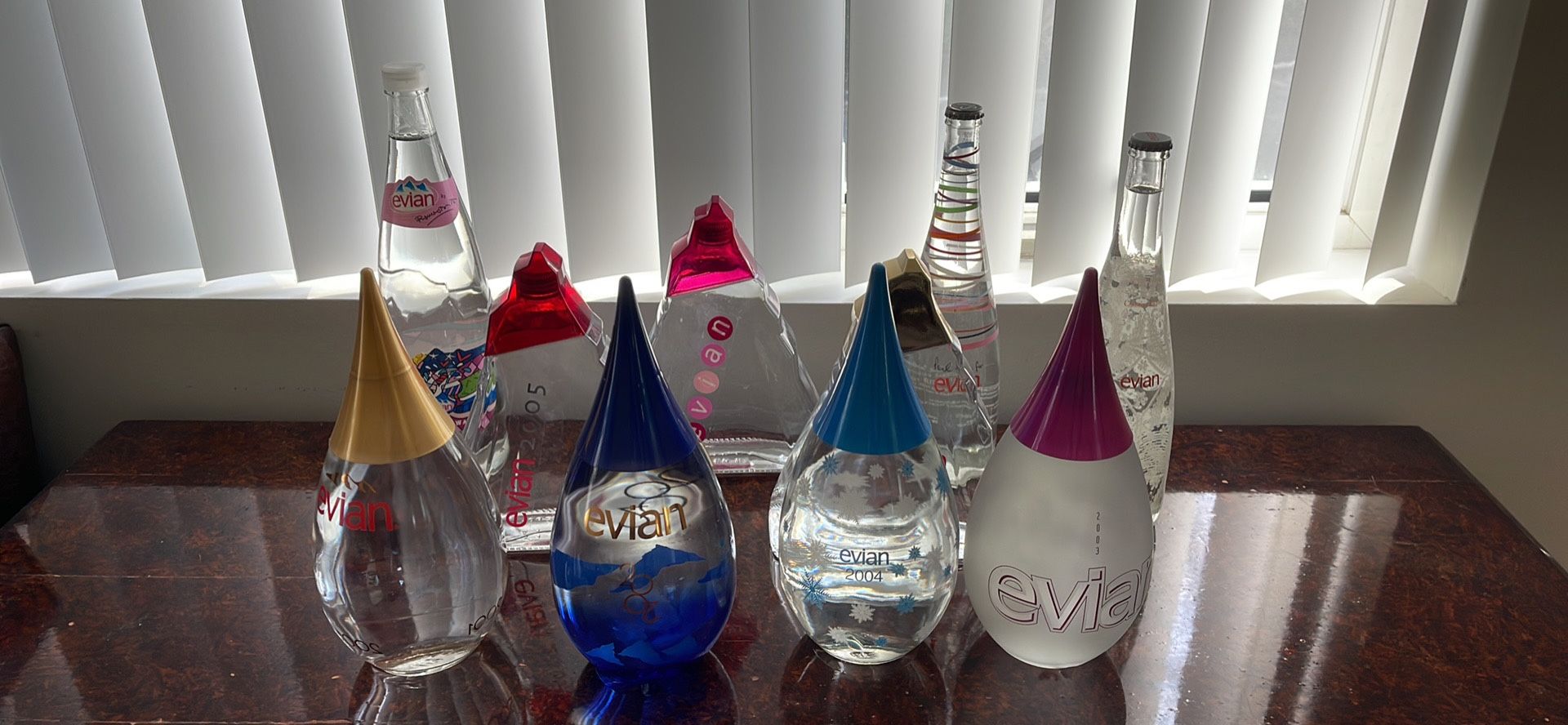 Limited Edition Evian Bottles Set of 10