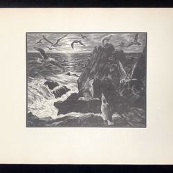 Leo J Meissner “Seagulls” 1936 Wood Engraving Monhegan Island Maine