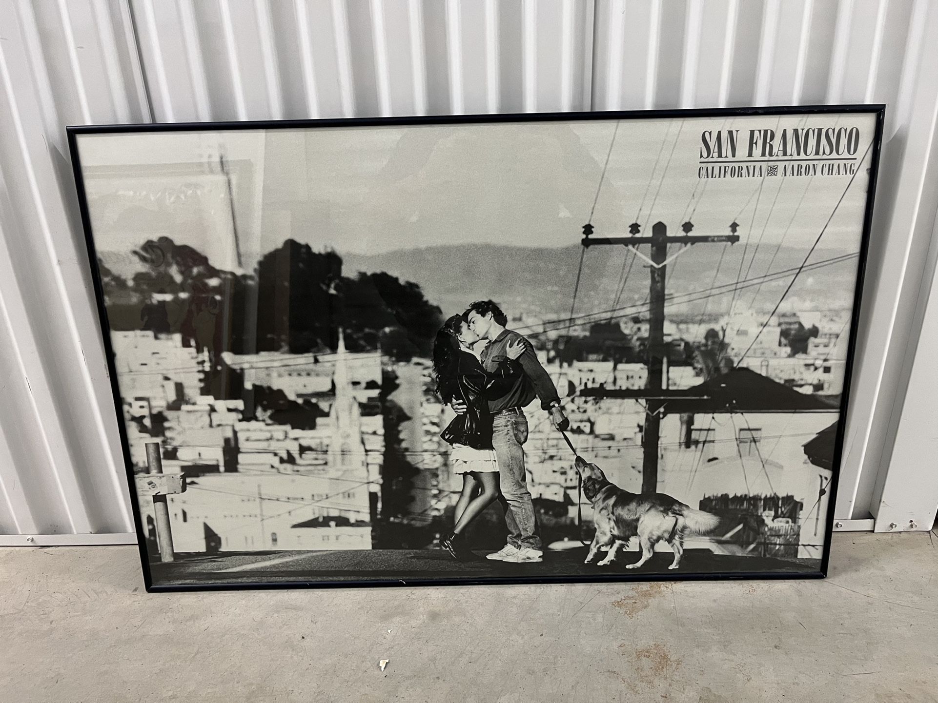 SAN FRANCISCO - AARON CHANG - LITHO VINTAGE B&W KISS PHOTO POSTER PRINT