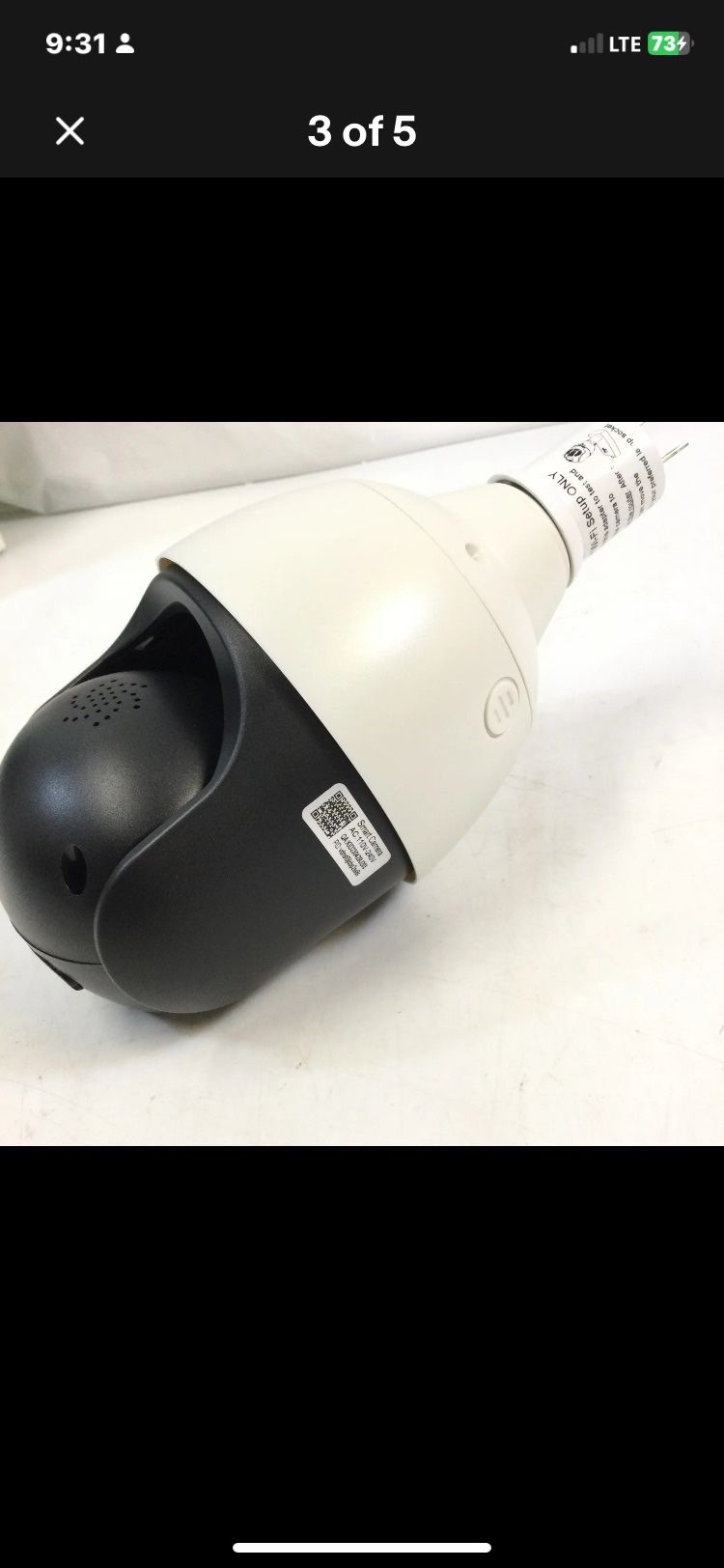 1. OPEN BOX. SYMYNELEC P4 WIRELESS WIFI SECURITY SMART BULB CAMERA OPEN BOX