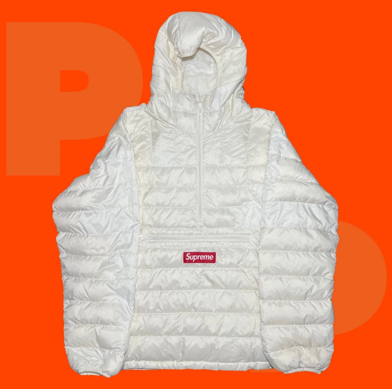 Supreme Micro Down Half Zip Hooded Pullover (Medium)