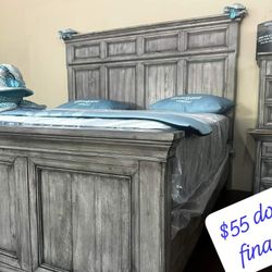$10 Down Finance Bedroom Set Queen King Bed Dresser Nightstand Chest Reclining Sectional Sofa Loveseat Dining Table Queen Or King Matress 