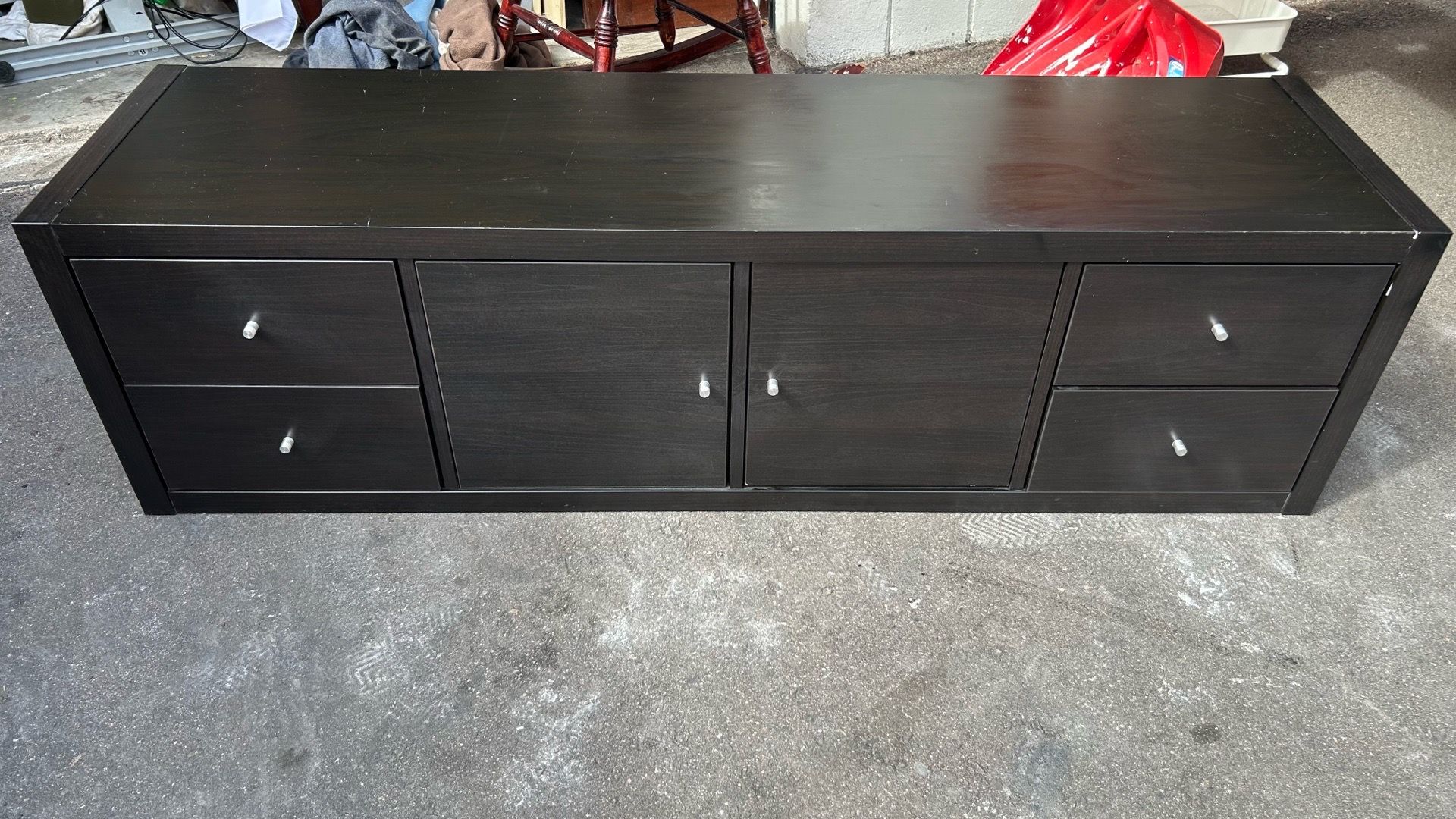 IKEA KALLAX shelving unit with drawers and doors horizontal L58”*D16”*H16”(address in description) 👇delivery 🚚 available within 15 miles for extra
