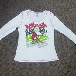 Disney Long Sleeved Grumpy Dwarf Bah Humbug Size 3xL