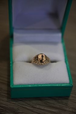 “J” 10KT Yellow Gold Ring