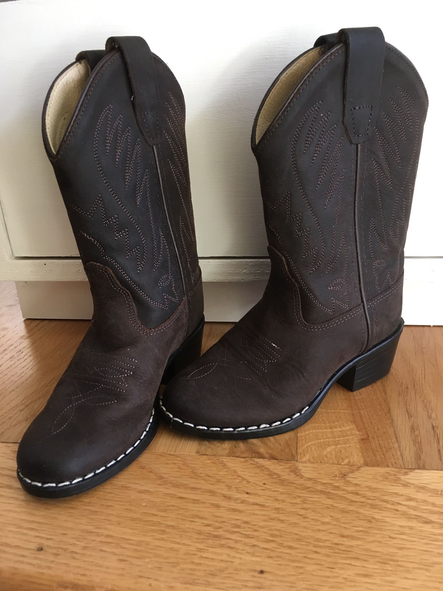 Toddler size 9 Old West leather cowboy boots, new