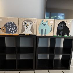 Storage Cube And 3 Sprouts Fabric Storage Cubes