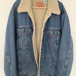 Classic Levi’s Sherpa Denim Jacket XL Mens 