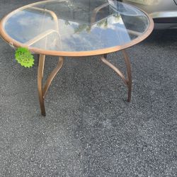 Table with glass top