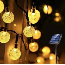 Solar String Lights Waterproof 60LED Fairy Lights 8 Modes Outdoor Starry Lights Solar Powered String Light for Garden Yard Home Party Wedding Decorati