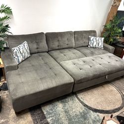 Gray Sectional Sofa Free Delivery Costco Couch