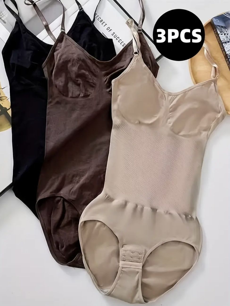 New 3-Pack Seamless Shaping Bodysuits – Tummy Control & Butt Lifting