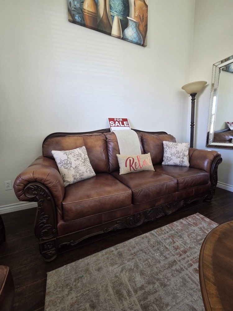 Leather Couch Set