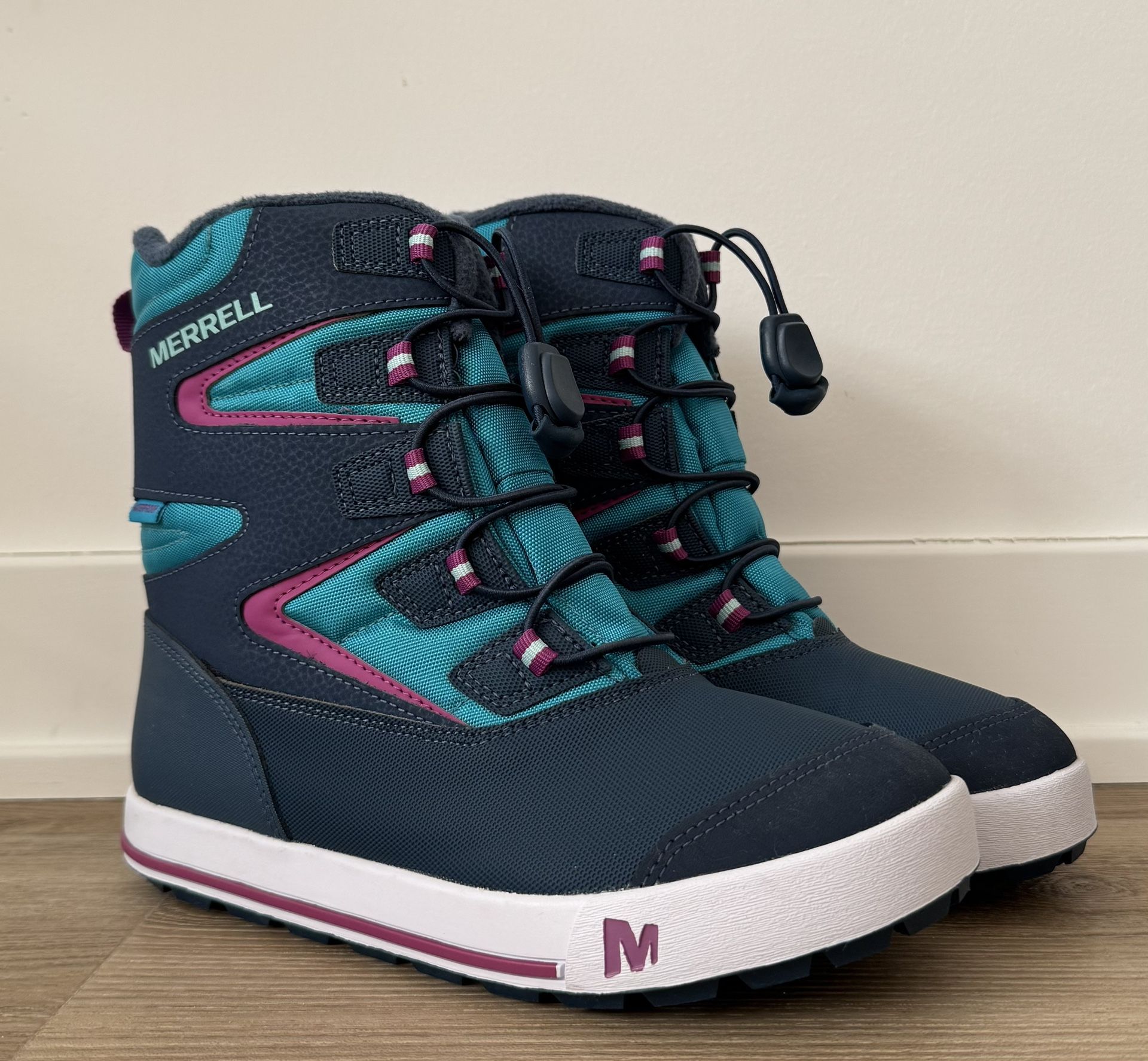 Merrell Kids Snow Bank 3.0 Girls Size 4 Winter Boots Waterproof Insulated