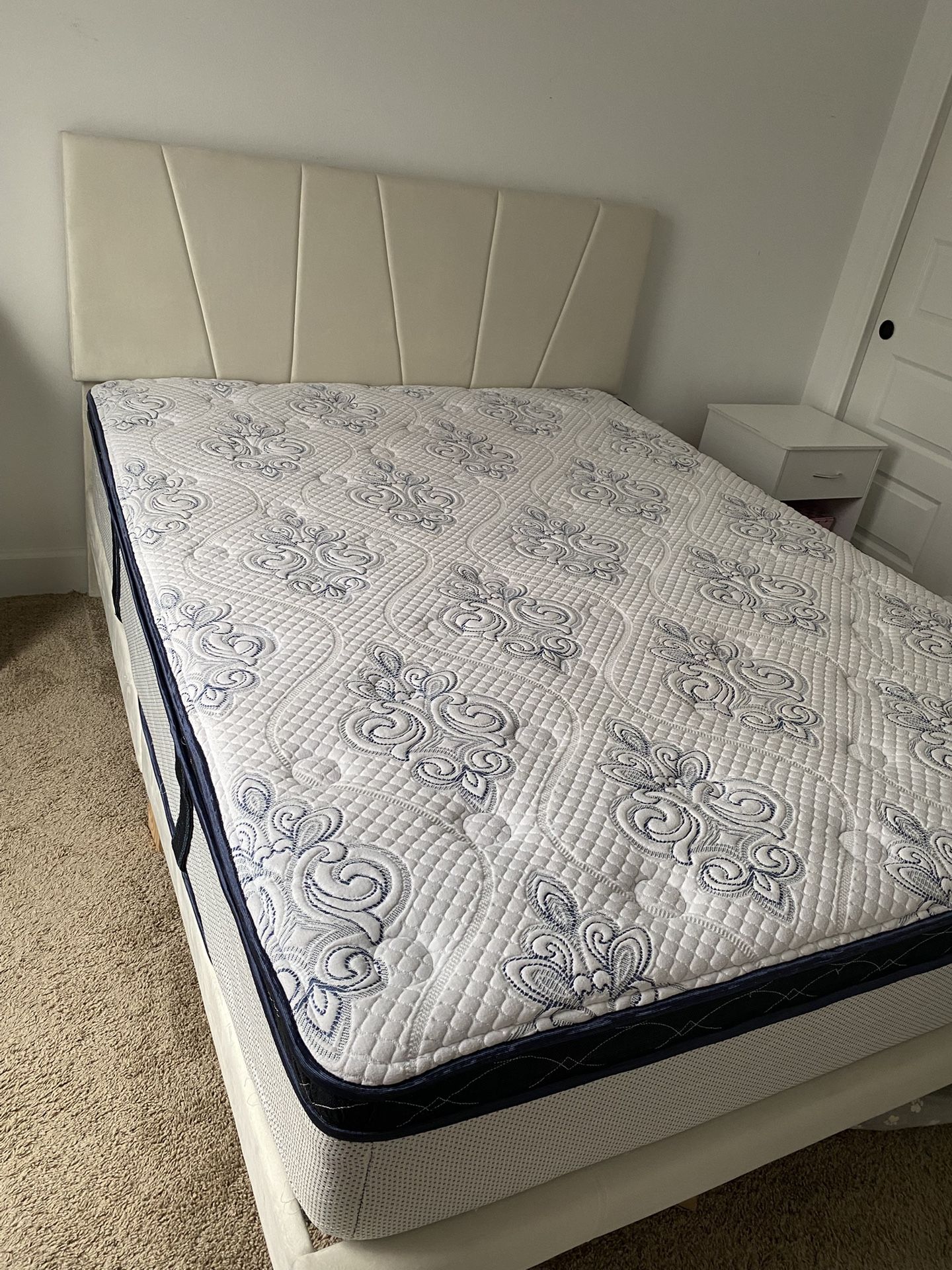 Queen Bed Frame + Serta Mattress