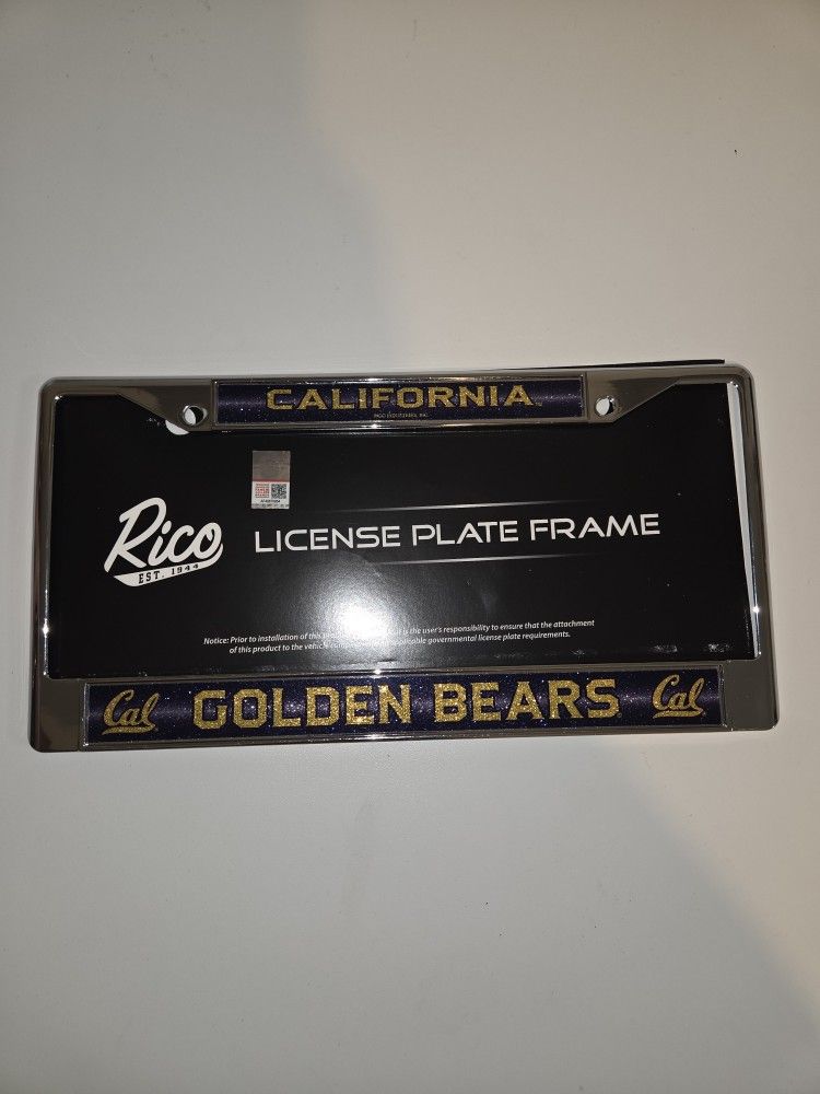 Golden Bears NCAA License Plate Frame Set Of 1