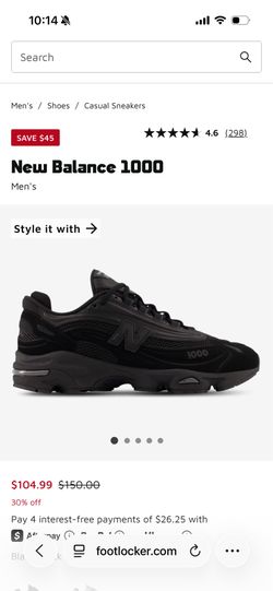 New balance 1000 black men’s size 11.5