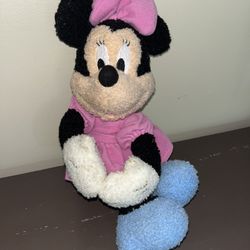 Vintage Fisher-Price 2001 Disney Minnie Mouse Plush – Pink Dress and Bow with Tags