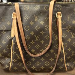 Louis Vuitton Brown Purse With Tan Handles
