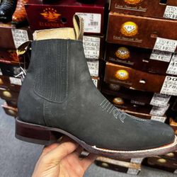 Botín Charro Punta Cuadrada