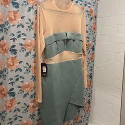 Sage Mesh Dress