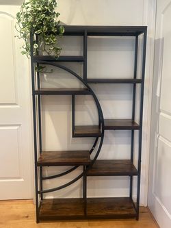 Book Shelf - Industrial Metal and Wood Modern