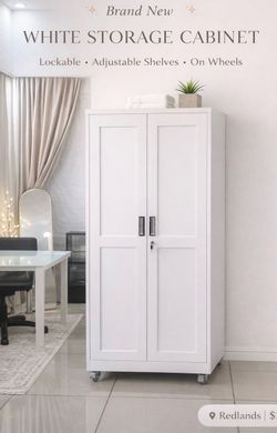 Brand new white storage cabinet 🤍 just assembled, never used.