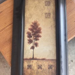 Vibrant Land II by Michael Marcon - 11" x 24" Framed Canvas Art Print - Black Frame - Ready to Hang