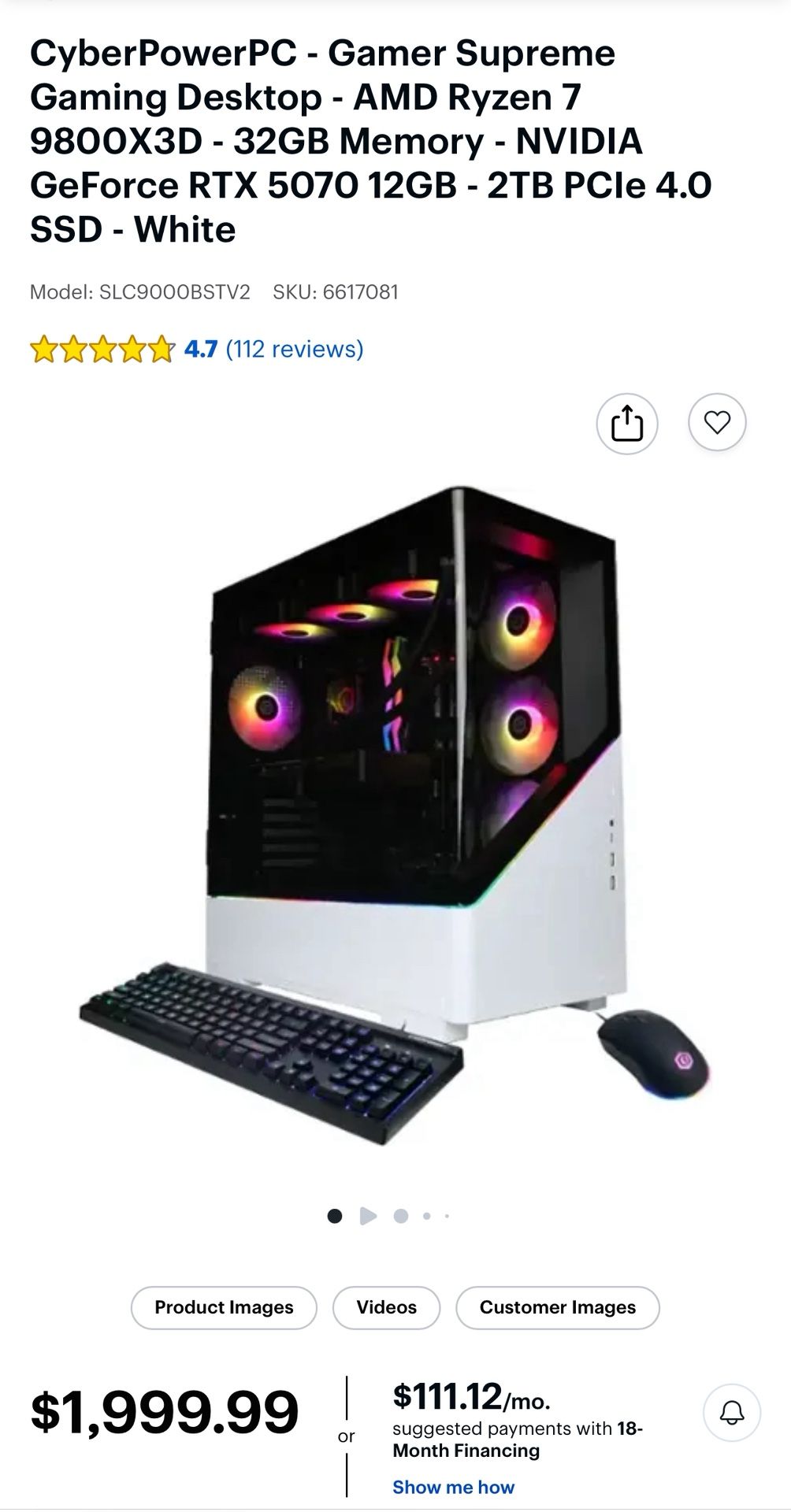 Cyber Power Gaming PC