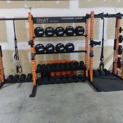 Double Power Rack With Fitness Storage Area 