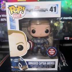 Unmasked Captain America Funko Pop