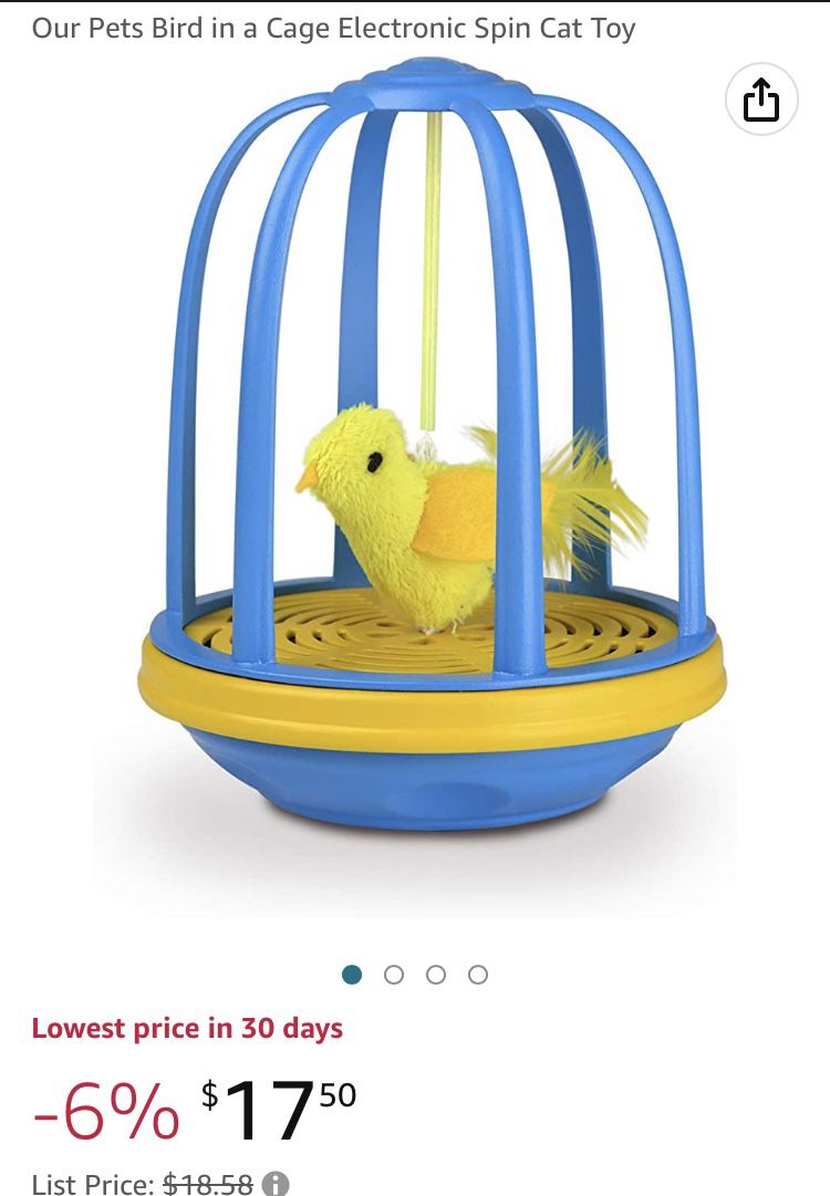 Our Pets Bird in a Cage Electronic 