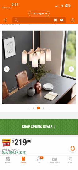 LNC (Brand Rating: 4.5/5) Modern Satin Gold Chandelier Linear Classic 6-Light Island Chandelier with White Frosted Glass Shades for Dining Room