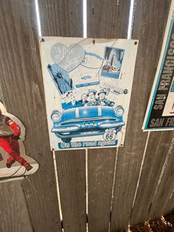 I Love Lucy Route 66 Metal Tin Sign