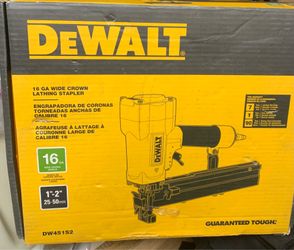 DEWALT Corded Pneumatic 16- Gauge 1 in. Crown Lathing Stapler