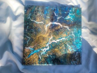 "GOLD QUACK" POUR PAINTING WITH AN RESIN FINISH