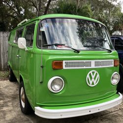 1973 VW Kombi Transporter Bus Camper Van Lime Green Classic Title Ready to Go