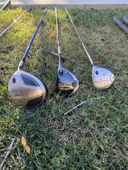 Titleist Driver, Ping 3 Wood, Callaway 3 Wood