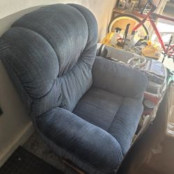 Barely Used Blue Recliner