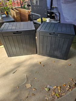 Outdoor patio storage box 2pcs 30 gallon each