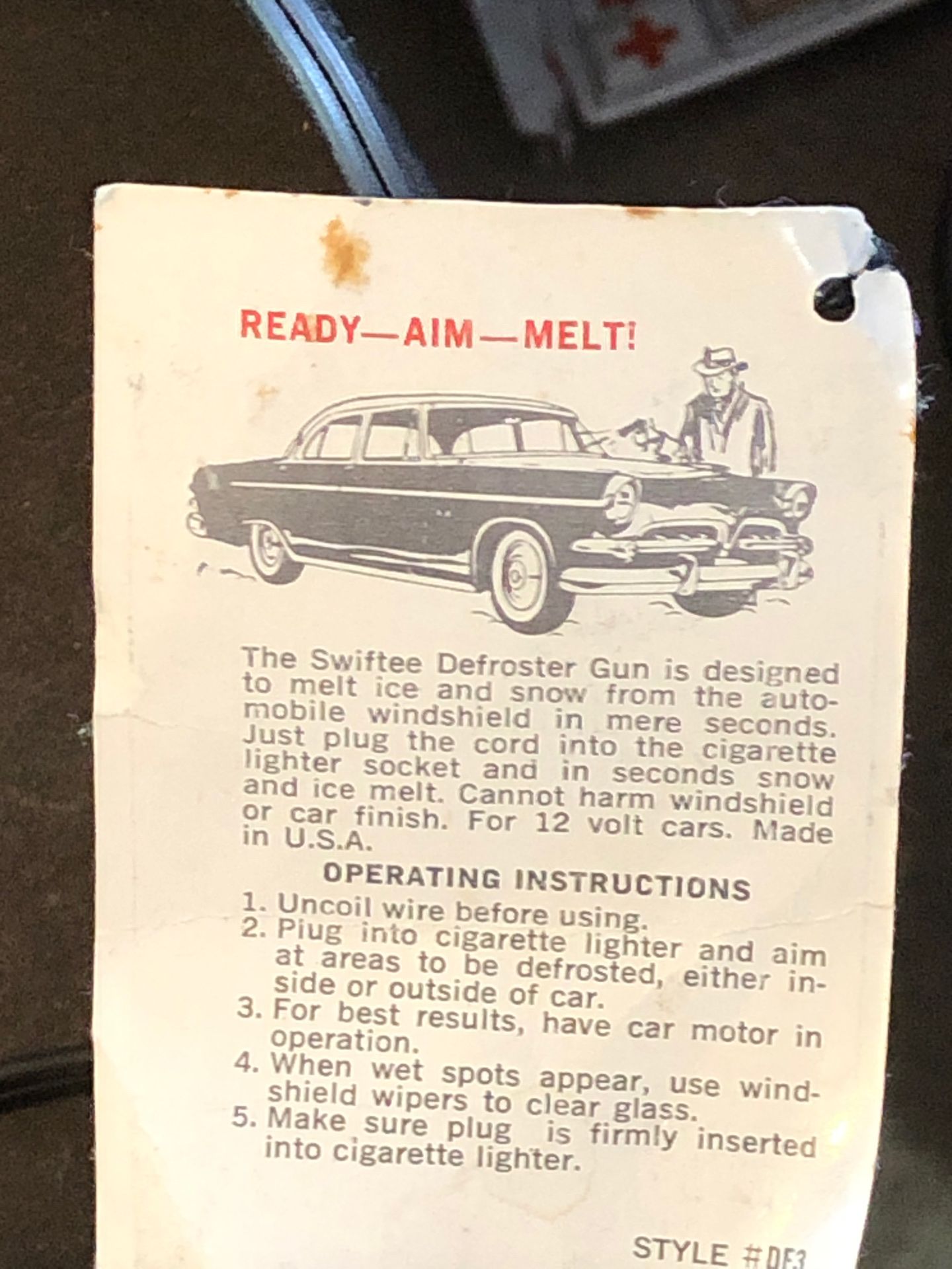 Vintage Swiftee auto defrosting gun