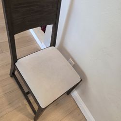 4 Brand New Wood Chairs Espresso And White