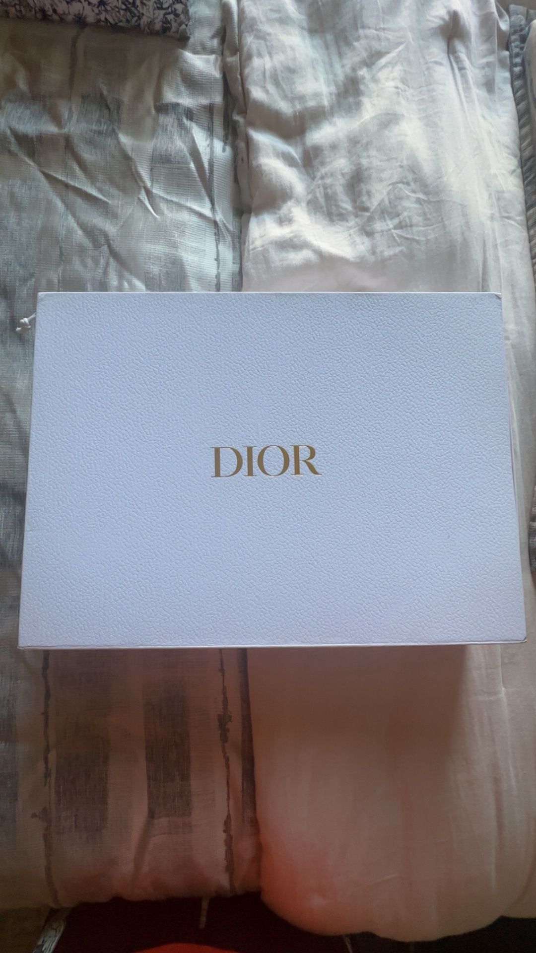 Christian Dior Tote Size Medium White/Gold With Butterfly Pattern