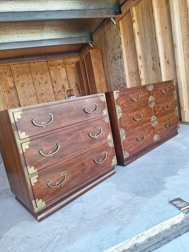 1960s Mid-Century Henredon Tansu Set of 2 Dressers