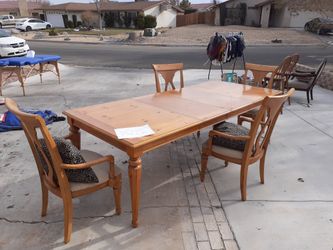 Dining table and chairs