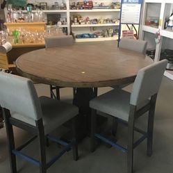 Tall Dining Table With 4 Chairs