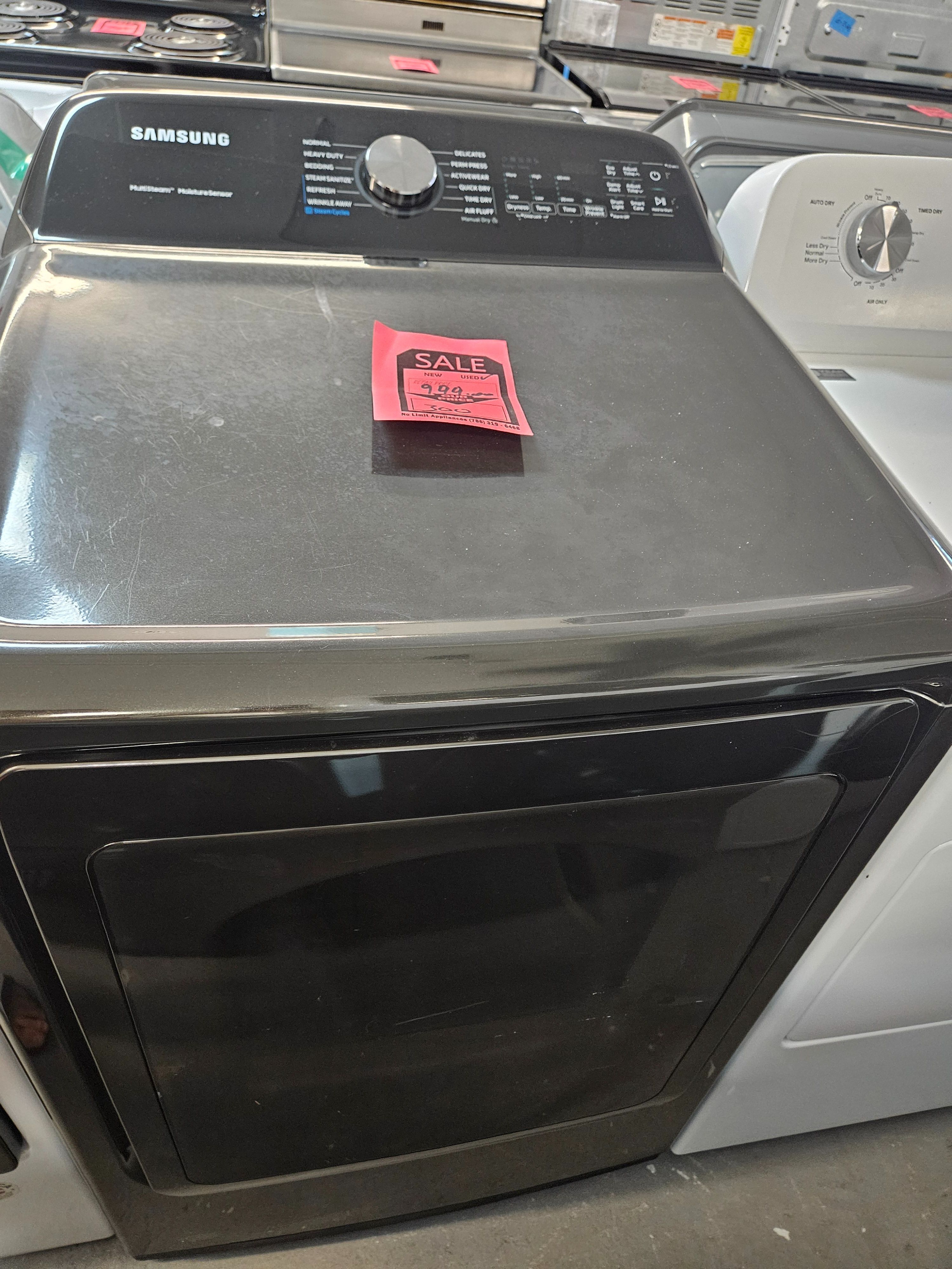 Used Samsung Clothes Dryer, black