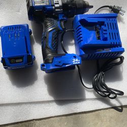 Kobalt XTR 1/2-in 24-volt Variable Brushless Cordless Hammer Drill (1-Battery and Charger Included