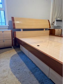 Queen Bed Frame with matching side tables