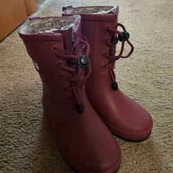 Bogs kid's Amanda Plush II Lace Rain/Snow boots 